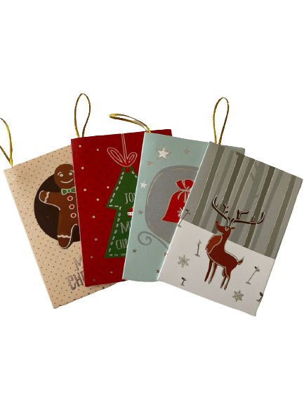 Set de 4 Tarjetas de Navidad