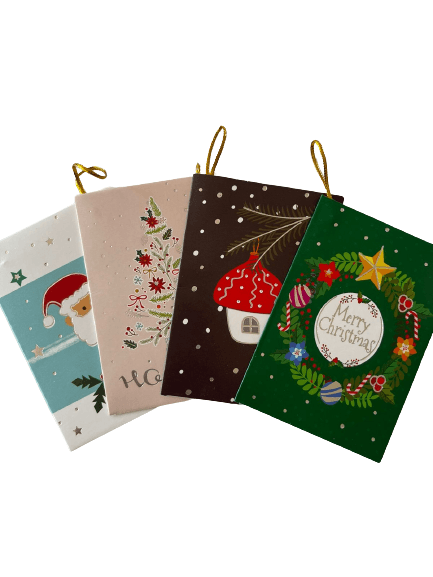 Set de 4 Tarjetas de Navidad